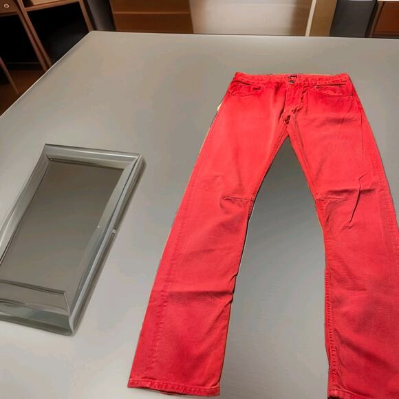 Pierre Balmain Red Jeans Waist 36" Size 36-50 - Picture 11 of 11